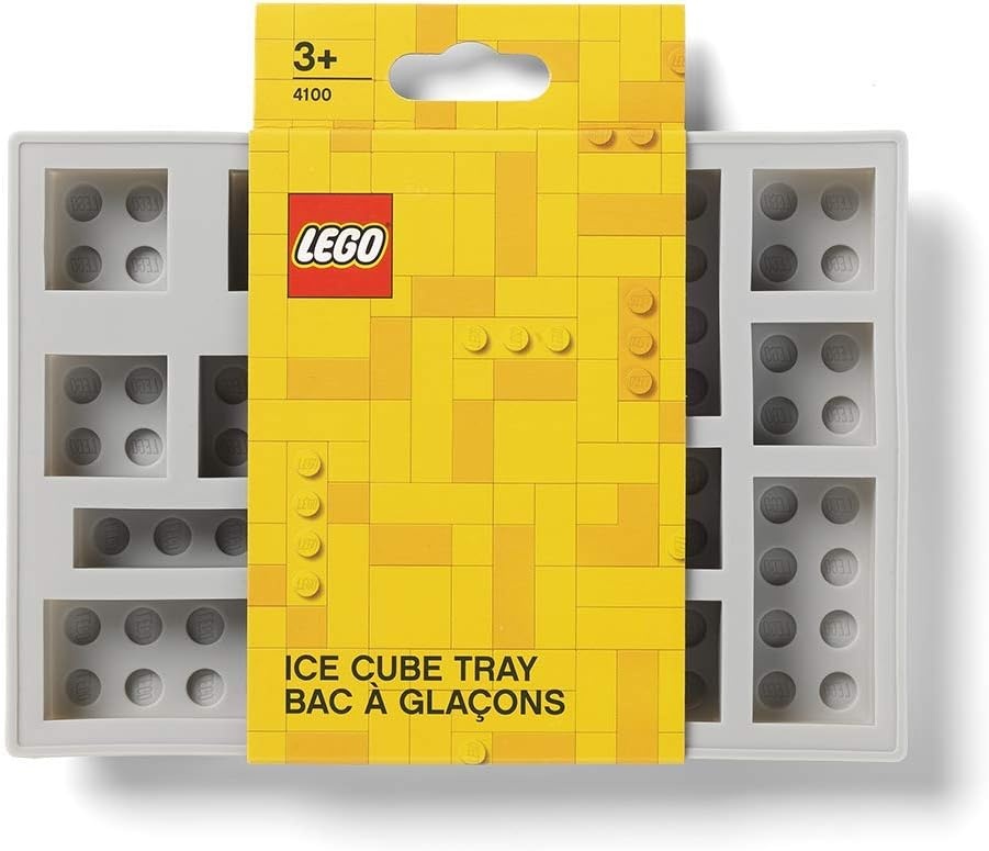 image:imageRoom Copenhagen LEGO Iconic Ice Cube Tray Dishwasher Safe Silicone Brick Mold Set of 3 Blue Pink and Grey