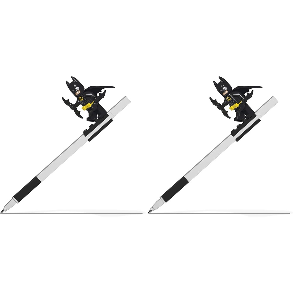image:imageIQ LEGO Gel Pen with Batman Minifigure Black Gel Pen 528641 Count Pack of 2