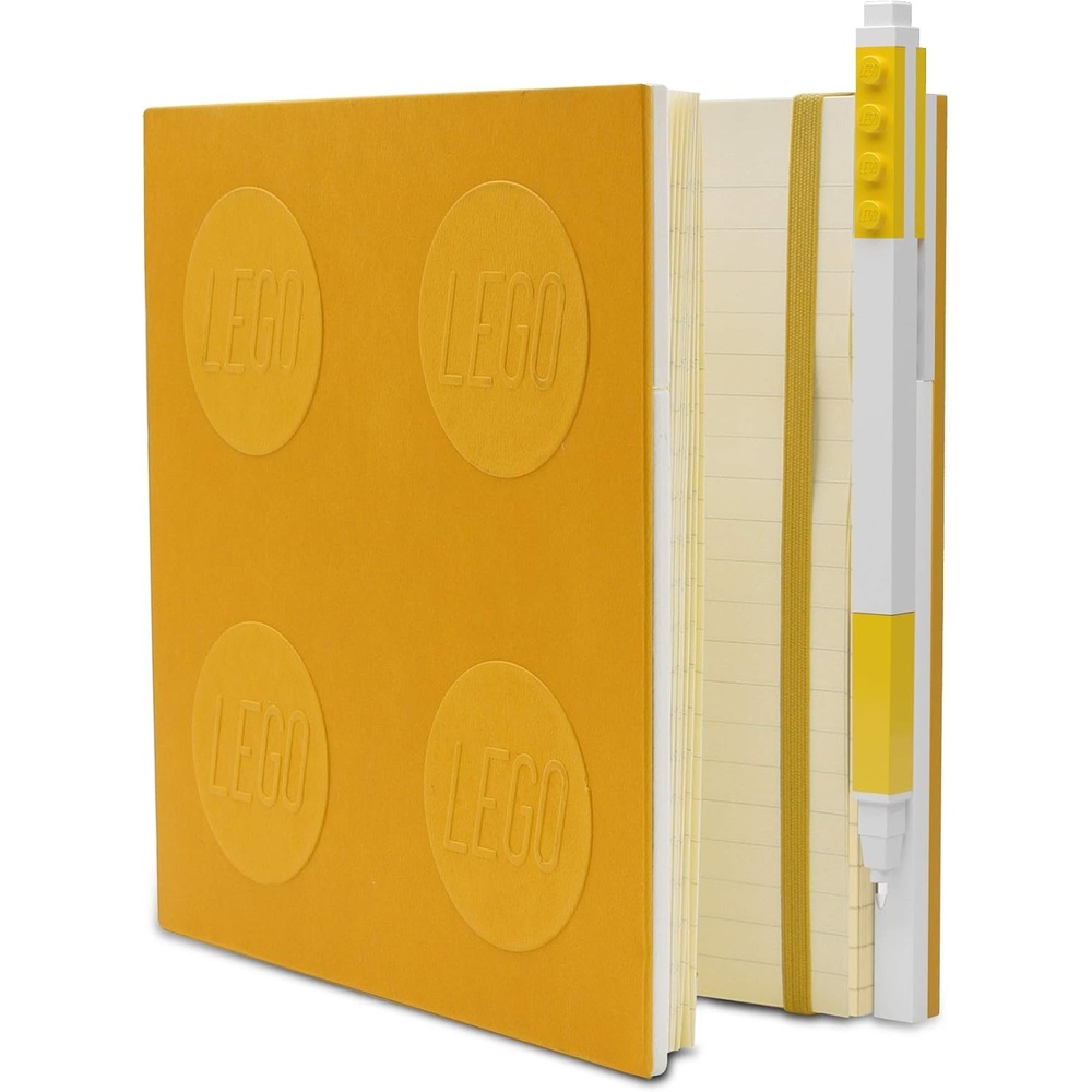 image:imageIQ LEGO Stationery Locking Notebook with Gel Pen Yellow 52441 Hardcover School College Office