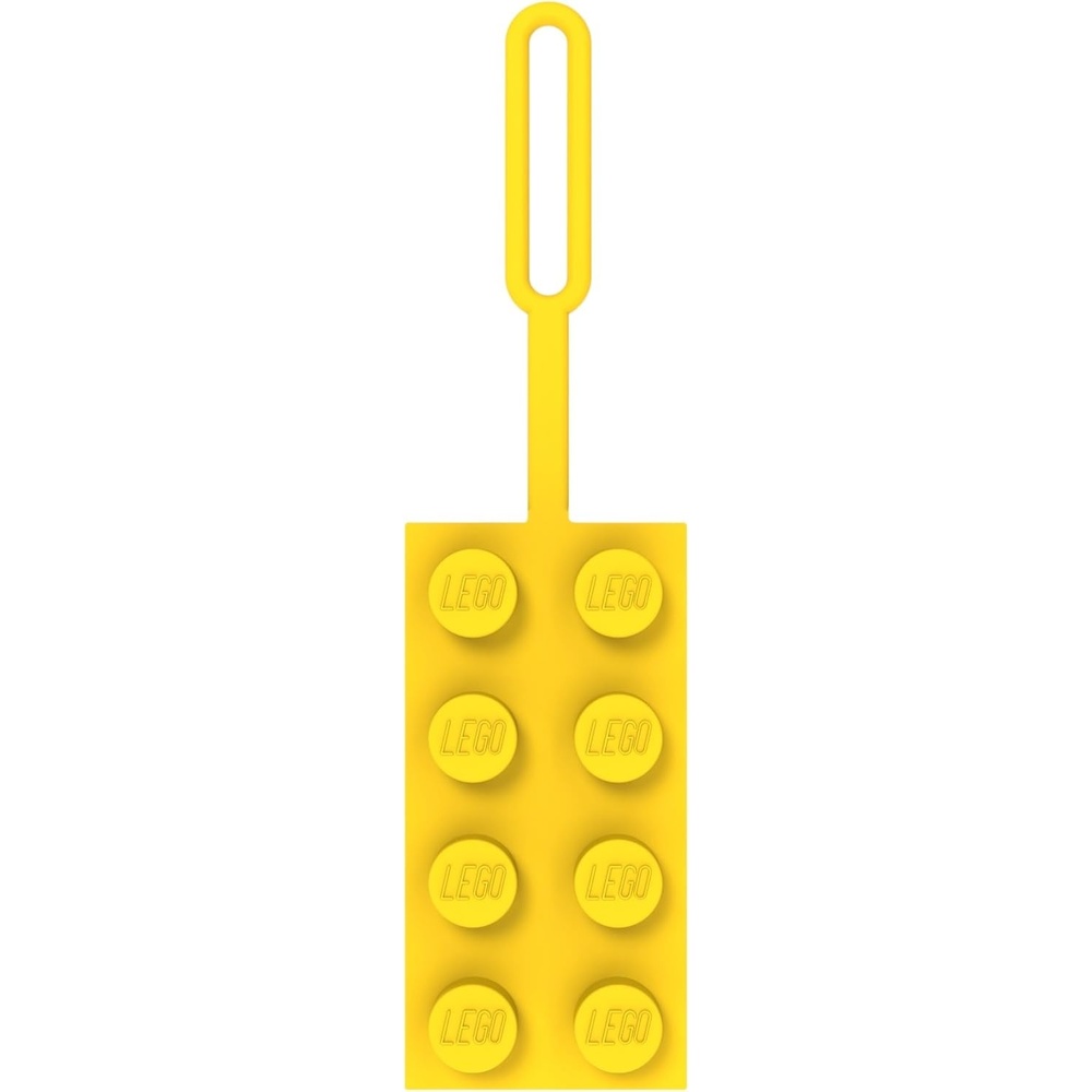 image:imageLEGO Bag Tag 2x4  BlueYellow