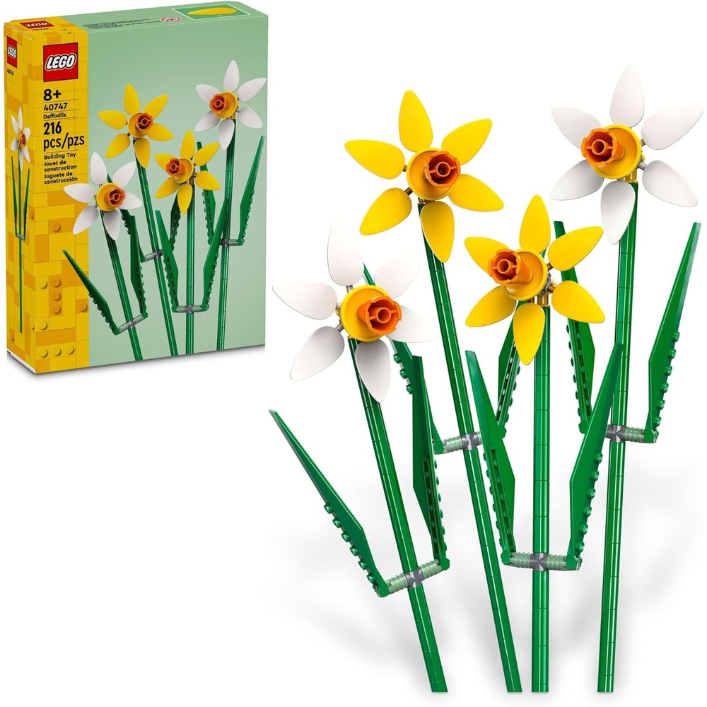 image:imageLEGO Daffodils Building Toy for Kids Girls and Boys Ages 8 Birthday Gift for Kids Artificial Daffodil for Bedroom Decor and Display 40747