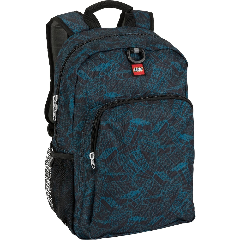 image:imageLEGO Iconic Prints Kids School Backpack Bookbag for Travel OntheGo Back to School Boys and Girls with Adjustable Padded Straps and Fun patterns Rainbow HeartsBlue Print