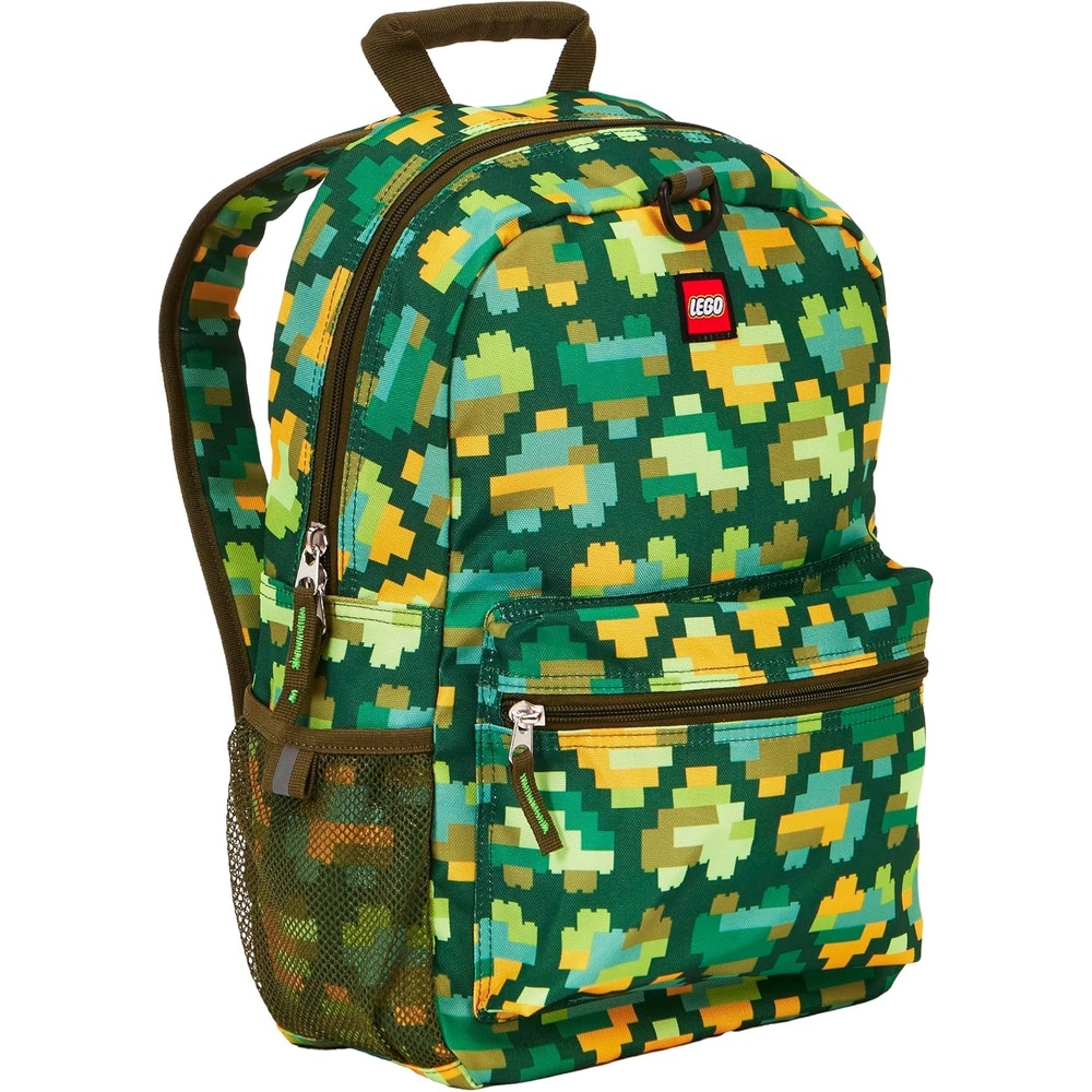 image:imageLEGO Iconic Prints Kids School Backpack Bookbag for Travel OntheGo Back to School Boys and Girls with Adjustable Padded Straps and Fun patterns Rainbow HeartsCamo Brick Hearts