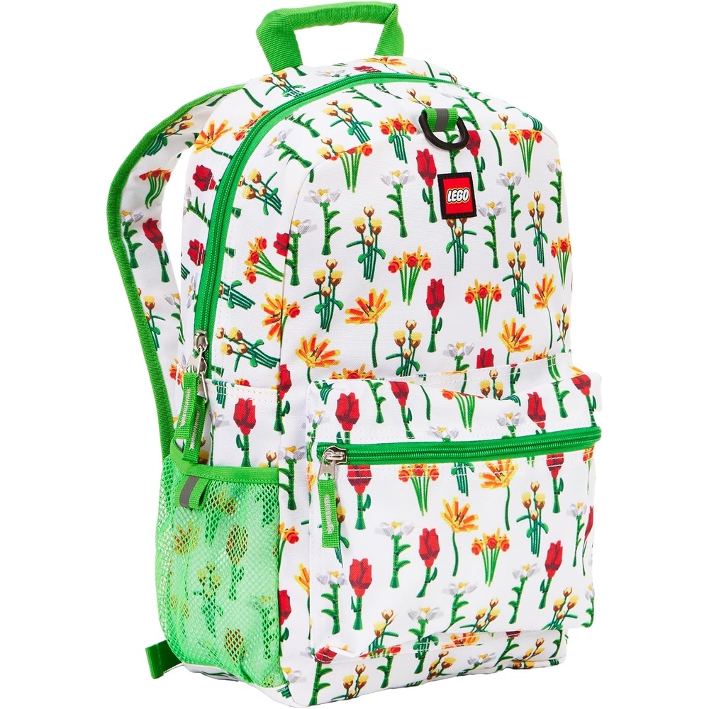 image:imageLEGO Iconic Prints Kids School Backpack Bookbag for Travel OntheGo Back to School Boys and Girls with Adjustable Padded Straps and Fun patterns Rainbow HeartsWarm Bouquet