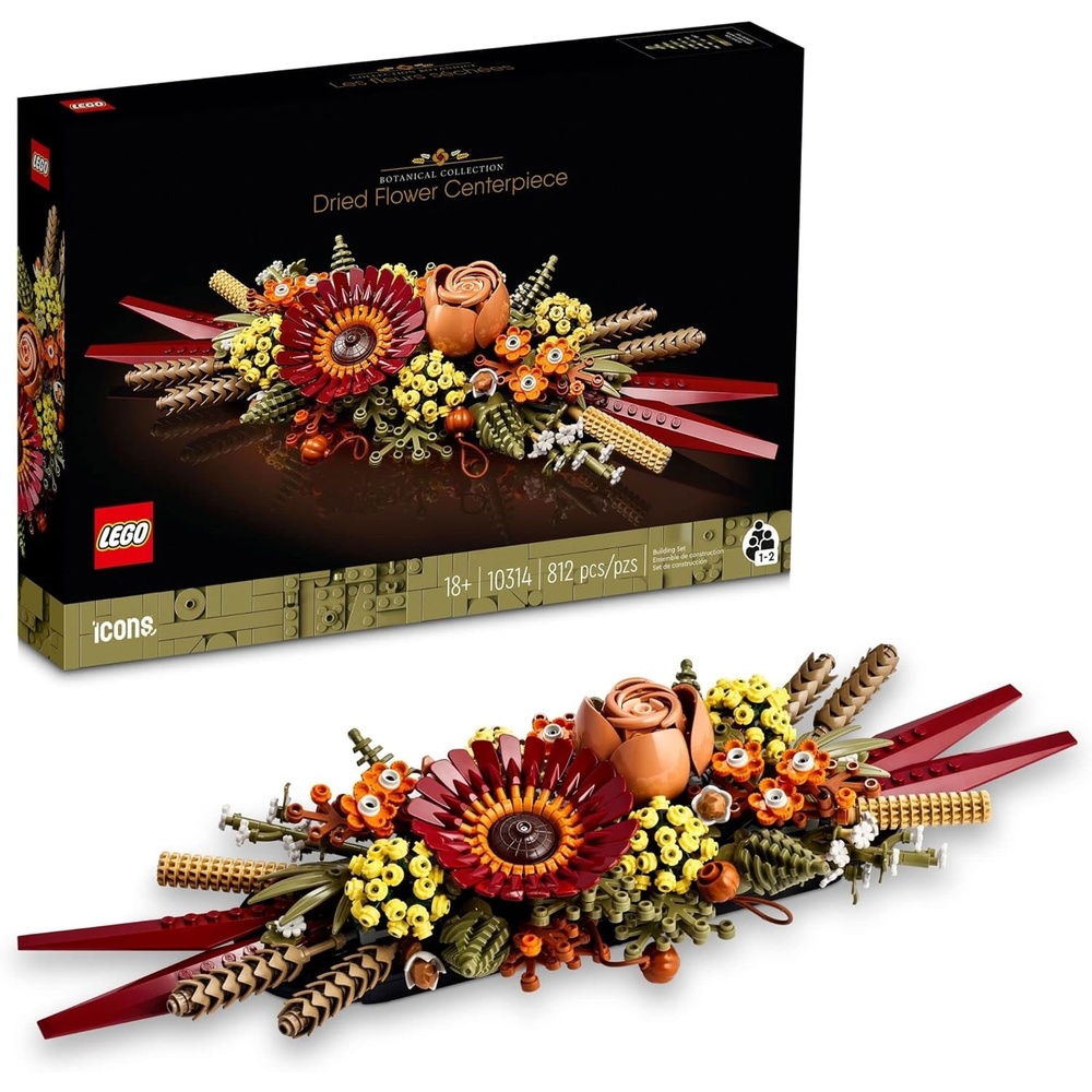 image:imageLEGO Icons Dried Flower Centerpiece Building Sets for Adults Ages 18 Years  Fall amp Thanksgiving Decorations for Dinner Table or Mantel  10314Crafts Set
