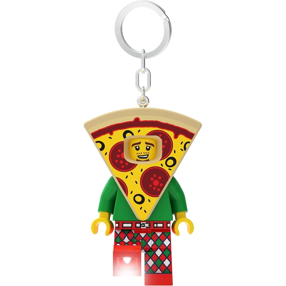 image:imageLEGO Keychain Light Pizza Costume Guy KE176H Large 3 Inch Tall Bag charm with LED light