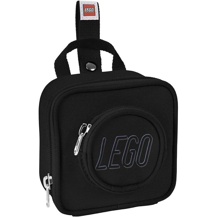 image:imageLEGO Kids Brick Mini Backpack Accessory Pouch with Novelty Backstraps Snaps to Belt or FullSize Backpack Holds Small Items like Keys amp Headphones BlackBlack