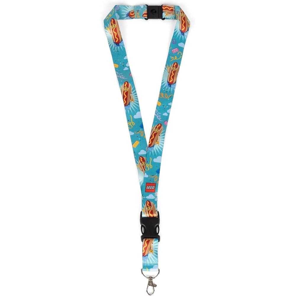 image:imageLEGO Lanyard Neck Strap for Key Chains Detachable Lanyard for Phone Keys ID Badge with clasp and Quick Release BuckleHotdog Guy