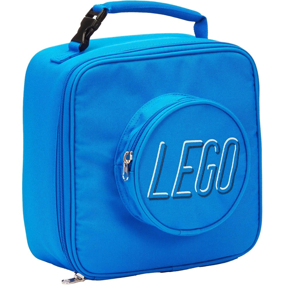 image:imageLEGO Lunch Bag Durable and Insulated with Mesh Pouch and Zip Compartment Perfect for OntheGo Meals Light PinkBlue
