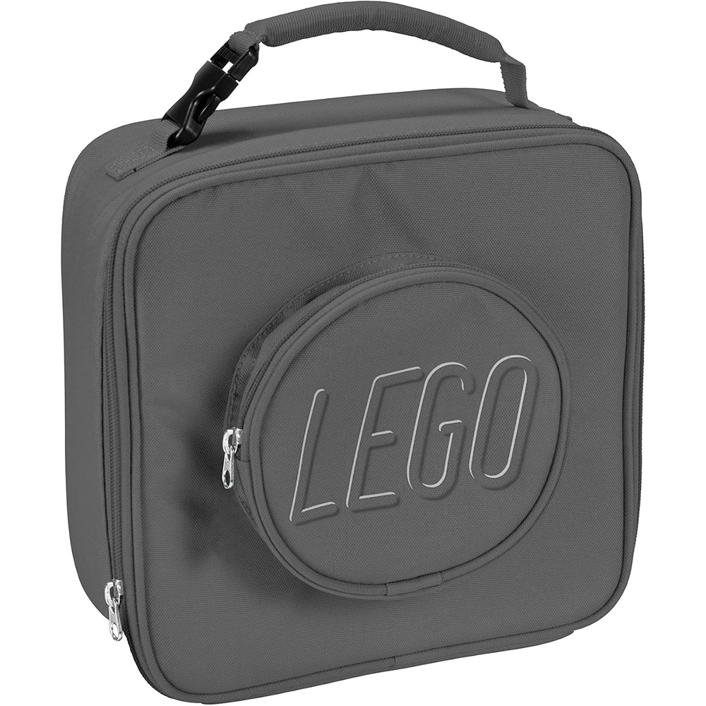 image:imageLEGO Lunch Bag Durable and Insulated with Mesh Pouch and Zip Compartment Perfect for OntheGo Meals Light PinkGray