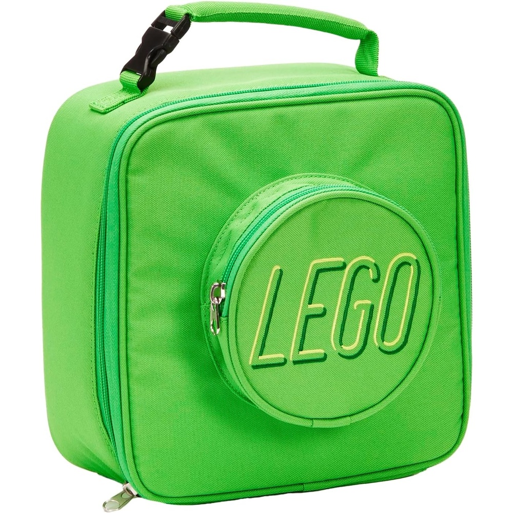 image:imageLEGO Lunch Bag Durable and Insulated with Mesh Pouch and Zip Compartment Perfect for OntheGo Meals Light PinkGreen
