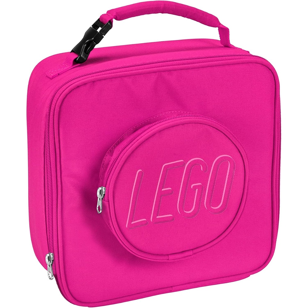 image:imageLEGO Lunch Bag Durable and Insulated with Mesh Pouch and Zip Compartment Perfect for OntheGo Meals Light PinkPink