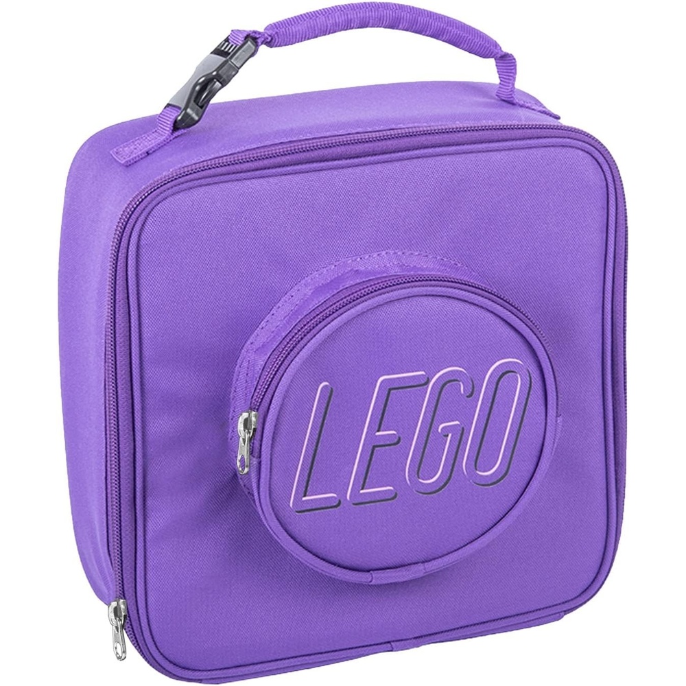 image:imageLEGO Lunch Bag Durable and Insulated with Mesh Pouch and Zip Compartment Perfect for OntheGo Meals Light PinkPurple