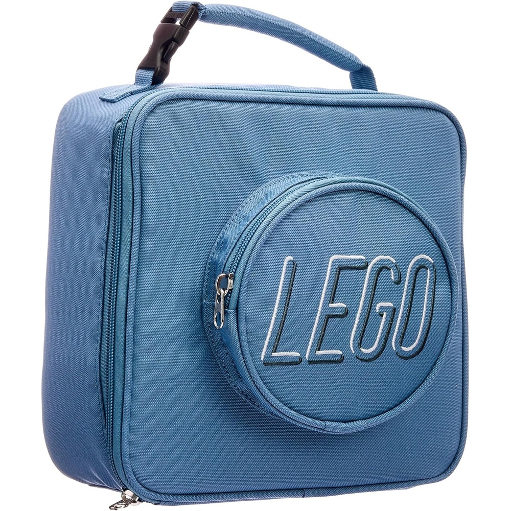 image:imageLEGO Lunch Bag Durable and Insulated with Mesh Pouch and Zip Compartment Perfect for OntheGo Meals Light PinkSand Blue