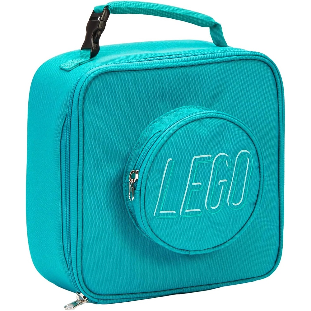 image:imageLEGO Lunch Bag Durable and Insulated with Mesh Pouch and Zip Compartment Perfect for OntheGo Meals Light PinkTeal