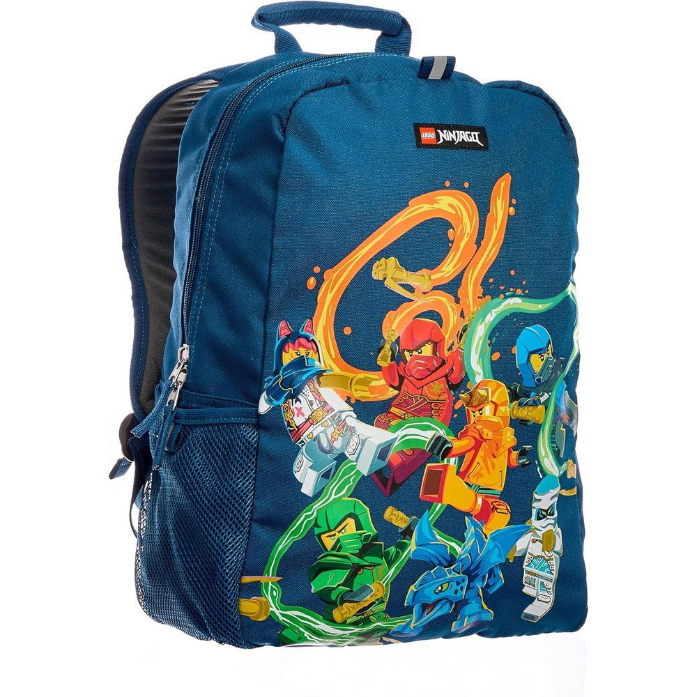 image:imageLEGO NINJAGO Kids School Backpack Bookbag for Travel OntheGo Back to School Boys and Girls with Adjustable Padded Straps and Fun patterns SpraypaintPanel Stronger Together