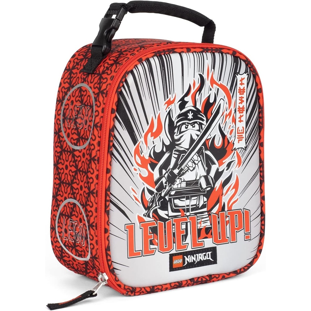 image:imageLEGO NINJAGO Lunch Box Insulated Soft Reusable Lunch Bag Meal Container for Boys and Girls Perfect for School or Travel Meal Tote to Keep Food and Drinks Cold Future GreenLevel Up