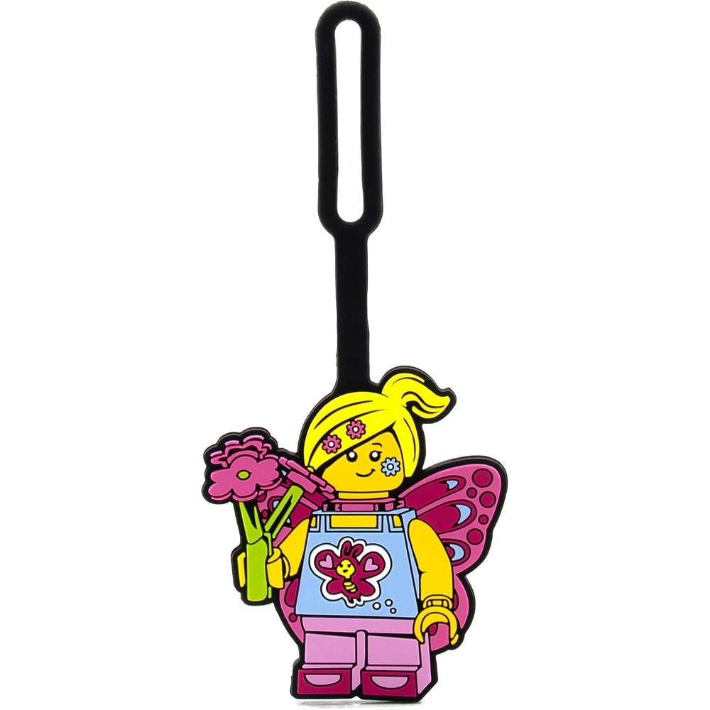 image:imageLEGO Silicone Bag Tag  Butterfly Girl 52853  Silicone Luggage Tag Bag charm for Summer Vacation