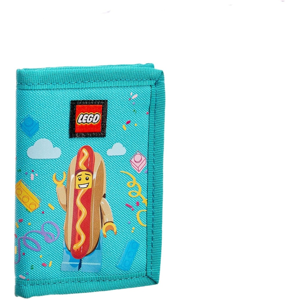 image:imageLEGO Trifold Wallet Kids Unisex Wallet for Boys and Girls with Clear ID Window Card and Cash Pockets and Secure Hook and Loop Closure Hotdog GuyHotdog Guy