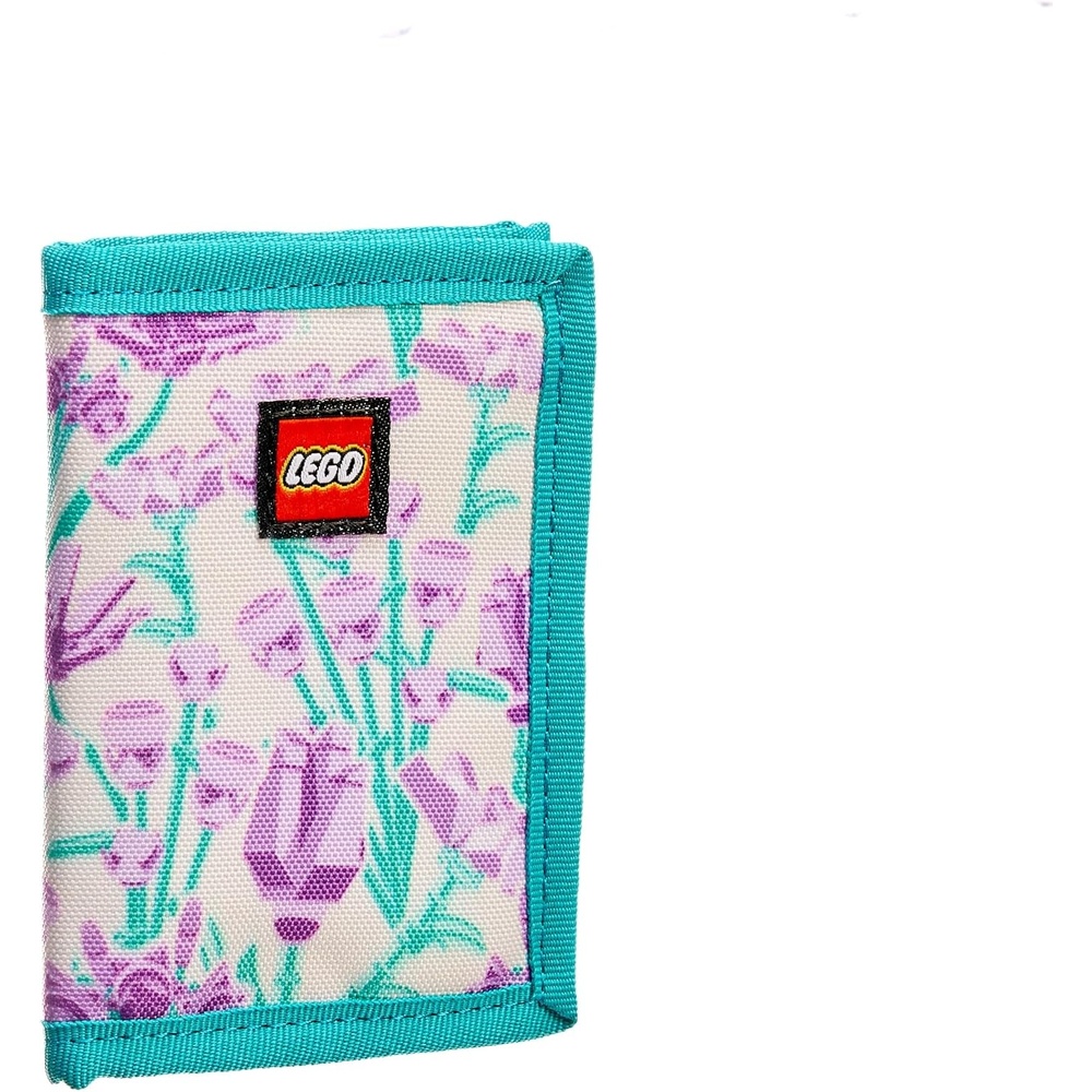 image:imageLEGO Trifold Wallet Kids Unisex Wallet for Boys and Girls with Clear ID Window Card and Cash Pockets and Secure Hook and Loop Closure Hotdog GuyPurple Bouquet