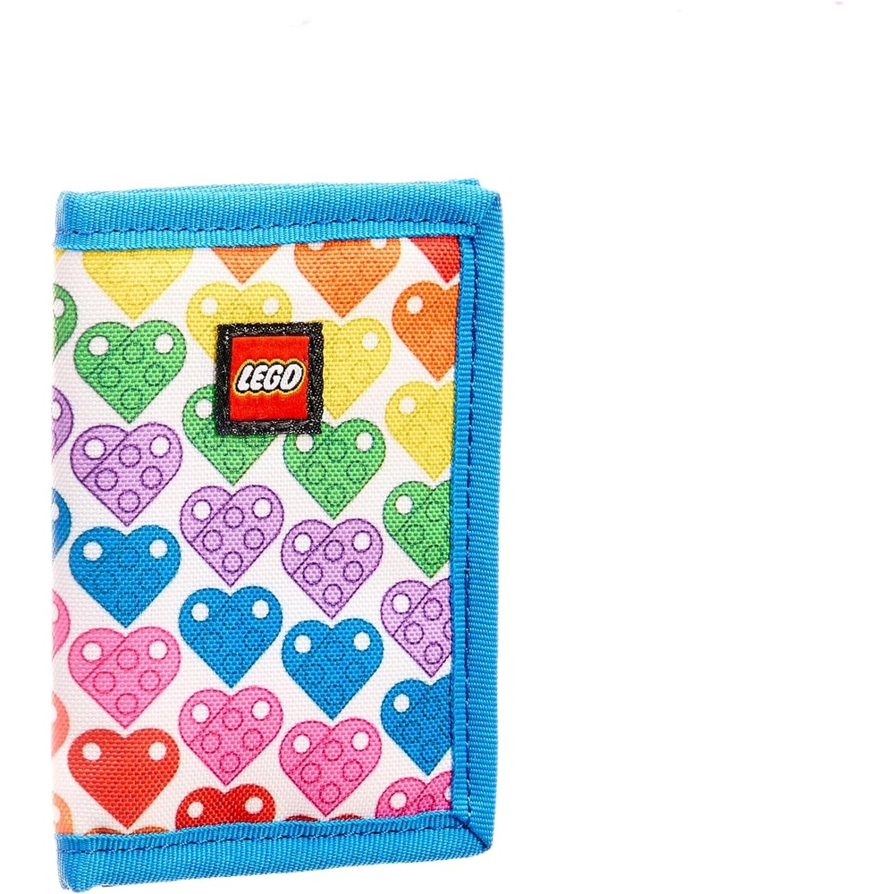 image:imageLEGO Trifold Wallet Kids Unisex Wallet for Boys and Girls with Clear ID Window Card and Cash Pockets and Secure Hook and Loop Closure Hotdog GuyRainbow Hearts