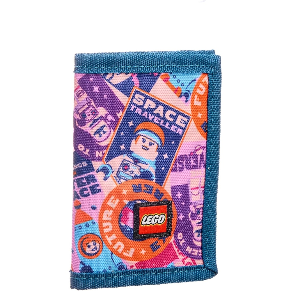 image:imageLEGO Trifold Wallet Kids Unisex Wallet for Boys and Girls with Clear ID Window Card and Cash Pockets and Secure Hook and Loop Closure Hotdog GuySpace Explorer