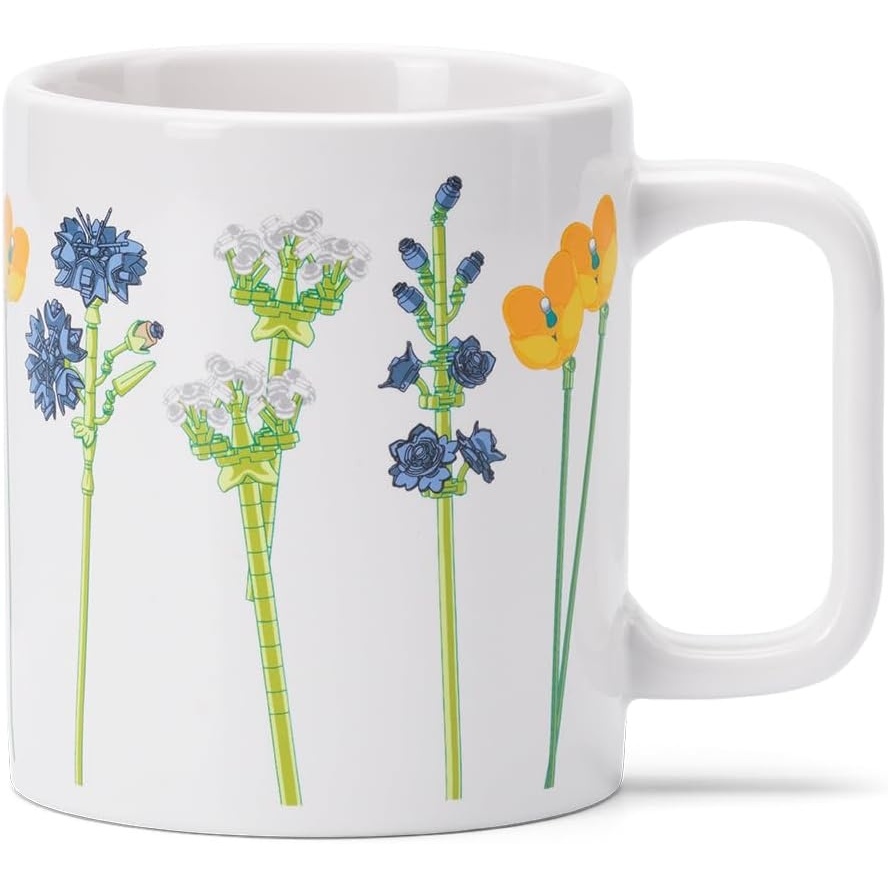 image:imageRoom Copenhagen LEGO Wild Flowers Mug 300 ml Ceramic Coffee Cup Ceramic Coffee Mug 300 ml Capacity Microwave Safe Dishwasher SafeWild Flowers