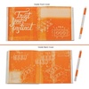 IQ LEGO Stationery Locking Notebook with Gel Pen – Orange (52440) | Hardcover, School, College, Office
