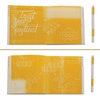 IQ LEGO Stationery Locking Notebook with Gel Pen – Yellow (52441) | Hardcover, School, College, Office
