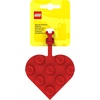 LEGO 3×3 Heart Silicone Bag Tag – Red (53658)
