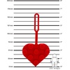 LEGO 3×3 Heart Silicone Bag Tag – Red (53658)
