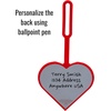 LEGO 3×3 Heart Silicone Bag Tag – Red (53658)