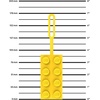 LEGO Bag Tag 2×4 – Blue(Yellow)