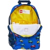 LEGO Iconic Prints Kids School Backpack Bookbag, for Travel, On-the-Go, Back to School, Boys and Girls, with Adjustable Padded Straps and Fun patterns, Rainbow Hearts(Cars in Blue)