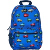 LEGO Iconic Prints Kids School Backpack Bookbag, for Travel, On-the-Go, Back to School, Boys and Girls, with Adjustable Padded Straps and Fun patterns, Rainbow Hearts(Cars in Blue)