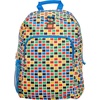 LEGO Iconic Prints Kids School Backpack Bookbag, for Travel, On-the-Go, Back to School, Boys and Girls, with Adjustable Padded Straps and Fun patterns, Rainbow Hearts(Checkered Brick)