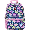 LEGO Iconic Prints Kids School Backpack Bookbag, for Travel, On-the-Go, Back to School, Boys and Girls, with Adjustable Padded Straps and Fun patterns, Rainbow Hearts(Neon Brick Hearts)