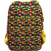 LEGO Iconic Prints Kids School Backpack Bookbag, for Travel, On-the-Go, Back to School, Boys and Girls, with Adjustable Padded Straps and Fun patterns, Rainbow Hearts(Brick Wall)