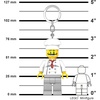 LEGO Keychain Light – Chef (KE24H), Extra-Large 3 Inch Tall Figure