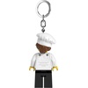 LEGO Keychain Light – Female Chef (KE218H) Large 3 Inch Tall | Bag Charm, Flashlight