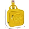 LEGO Kids Brick Mini Backpack Accessory Pouch with Novelty Backstraps, Snaps to Belt or Full-Size Backpack, Holds Small Items like Keys & Headphones, Black(Yellow)