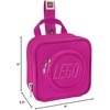 LEGO Kids Brick Mini Backpack Accessory Pouch with Novelty Backstraps, Snaps to Belt or Full-Size Backpack, Holds Small Items like Keys & Headphones, Black(Pink)