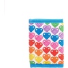 LEGO Trifold Wallet, Kids Unisex Wallet for Boys and Girls, with Clear ID Window, Card and Cash Pockets and Secure Hook and Loop Closure, Hotdog Guy(Rainbow Hearts)