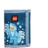 LEGO Trifold Wallet, Kids Unisex Wallet for Boys and Girls, with Clear ID Window, Card and Cash Pockets and Secure Hook and Loop Closure, Hotdog Guy(Shark Guy)