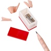 Lego Stationery Set with Minifigure – 4 Pencils, 1 Topper, 1 Pencil Sharpener, 1 Eraser
