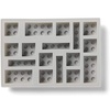 Room Copenhagen, LEGO Iconic Ice Cube Tray – Dishwasher Safe, Silicone Brick Mold – Set of 3, Blue, Pink, and Grey