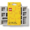 Room Copenhagen, LEGO Iconic Ice Cube Tray – Dishwasher Safe, Silicone Brick Mold – Set of 3, Blue, Pink, and Grey