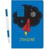IQ LEGO Imagine Hardcover Notebook with 4×6 Brick and Blue Gel Pen (52523)