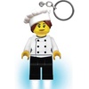 LEGO Keychain Light – Female Chef (KE218H) Large 3 Inch Tall | Bag Charm, Flashlight