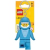 LEGO Keychain Light – Shark Suit Guy (KE155H), Extra-Large 3 Inch Tall | LED Lights, Extra-Large, 76mm Tall